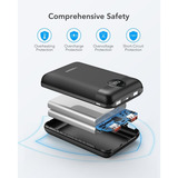 VEGER S20 Fast Charging 20000mAh Mini powerbank Zwart, PD 22,5W, QC 3.0, 2A, USB-A, USB-C, Micro-USB