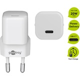 goobay Lightning/USB-C PD oplaad set Nano (20 W)  oplader Wit, 1 meter