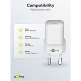 goobay Lightning/USB-C PD oplaad set Nano (20 W)  oplader Wit, 1 meter