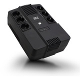 ACT Connectivity Line Interactive UPS 600VA - met 6 geaarde stopcontacten ups Zwart