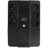 ACT Connectivity Line Interactive UPS 600VA - met 6 geaarde stopcontacten ups Zwart
