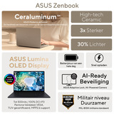 ASUS Zenbook S 14 UX5406AA-QJ045W 14"  Copilot+ laptop Grijs | Core Ultra 9 386H | Intel Graphics | 32 GB | 1 TB SSD