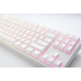 Ducky One 3 Classic Pure White TKL, toetsenbord Wit, US lay-out, Cherry MX Red, RGB led, Double-shot PBT, Hot-swappable, QUACK Mechanics, 80%