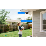 Foscam D8ET, 4K/8MP vandalismebestendige PoE PT buitencamera Wit