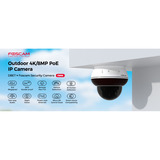 Foscam D8ET, 4K/8MP vandalismebestendige PoE PT buitencamera Wit