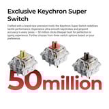 Keychron C3 Pro-H3, toetsenbord Zwart, US lay-out, Keychron Super Brown, 80% TKL, RGB leds, Cherry Double-Shot PBT, hot swap, 8000 Hz