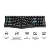 Keychron Q13 Ultra-M3 8K Wireless Custom Mechanical Keyboard Zwart, US lay-out (QWERTY), Keychron Silk POM Brown, 96%, RGB, Hot swap, 8K, 2.4 GHz | Bluetooth 5.2 | USB-C
