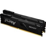 Kingston FURY 16 GB DDR4-3200 Kit werkgeheugen Zwart, KF432C16BBK2/16, Beast, XMP 2.0