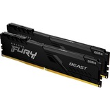 Kingston FURY 16 GB DDR4-3200 (2x 8 GB) Kit werkgeheugen Zwart, KF432C16BBK2/16, Beast, XMP 2.0