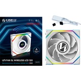 Lian Li UNI FAN SL120 LCD Wireless Reverse Blade case fan Wit, 4-pin PWM fan-connector