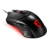 MSI Clutch GM08 gaming muis Zwart, 200 - 3200 dpi, Rode leds