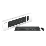 MSI FORGE K210 WIRELESS COMBO desktopset Zwart, US lay-out (QWERTY), Scissor switches, 100%, 1600 dpi