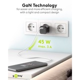 goobay 45W GaN USB-C PD Multiport Quick Charger Nano  Zwart, 1x USB-C
