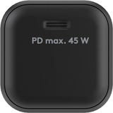 goobay 45W GaN USB-C PD Multiport Quick Charger Nano  Zwart, 1x USB-C