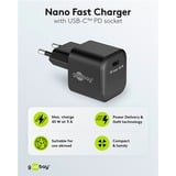 goobay 45W GaN USB-C PD Multiport Quick Charger Nano  Zwart, 1x USB-C