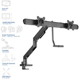 ACT Connectivity Monitorarm office premium, gasveer, crossbar, 2 monitoren Zwart