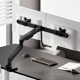 ACT Connectivity Monitorarm office premium, gasveer, crossbar, 2 monitoren Zwart
