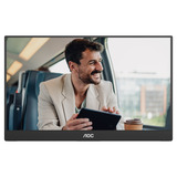 AOC 16T20E2 15.6" monitor Zwart, 1x Mini HDMI, 1x USB-C, Audio