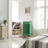 Ariete Vintage groene olieradiator 11-elementen Groen, 2500 Watt, 3 standen