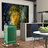Ariete Vintage groene olieradiator 11-elementen Groen, 2500 Watt, 3 standen