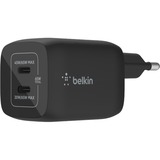 Belkin BoostCharge Pro 2-poorts USB-C GaN-wandlader met PPS (65 W) Zwart