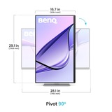 BenQ MA320U MacBook monitor voor allround professionals 31.5" 4K UHD  Zilver/zwart, 2x HDMI, USB-C, 2x USB-A, HDR10, Sound