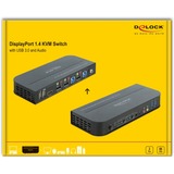 DeLOCK DisplayPort 1.4 + USB 3.0 en audio kvm-switch 