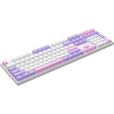 HelloGanss HS108T GC09 RGB mechanisch toetsenbord Wit, US lay-out (QWERTY), Gateron Yellow, 100%, RGB leds, PBT Doubleshot keycaps, hot swap, 2,4 GHz / Bluetooth / USB-C