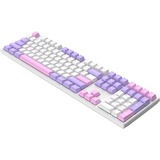 HelloGanss HS108T GC09 RGB mechanisch toetsenbord Wit, US lay-out (QWERTY), Gateron Yellow, 100%, RGB leds, PBT Doubleshot keycaps, hot swap, 2,4 GHz / Bluetooth / USB-C