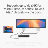 Kensington SD5000T5 EQ Thunderbolt 5 Triple 4K-dockingstation Grijs, met 140 W stroomvoorziening