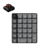 Keychron K0 Max QMK Draadloos Numpad Zwart, Keychron Milk PoM Switch (Brown), RGB Backlight (Hot-swappable), 2.4 GHz / Bluetooth / USB