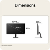 LG 24U411B-B 23.8" monitor Zwart, 1x HDMI, VGA, 144Hz