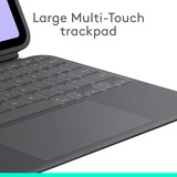 Logitech Combo Touch iPad Pro 11" (M4) (2024) Keyboard Case Zwart, US-International lay-out (QWERTY), 75%