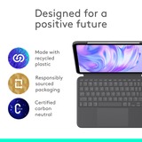 Logitech Combo Touch iPad Pro 11" (M4) (2024) Keyboard Case Zwart, US-International lay-out (QWERTY), 75%