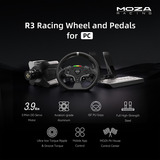 MOZA R3 + DD R3 + SR-P Lite voor pc bundel Zwart, Basis, stuur en pedalen