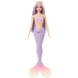 Mattel Barbie Zeemeerminpop met lila haar en een paarse staart 