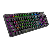 Sharkoon SKILLER SGK20, gaming toetsenbord Zwart, US lay-out, Huano Brown, RGB