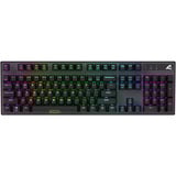 Sharkoon SKILLER SGK20, gaming toetsenbord Zwart, US lay-out, Huano Brown, RGB