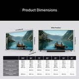 Sony Bravia 3 II K-43XR32M2 43" 4K Ultra HD Led-tv Zwart, 4x HDMI, Audio, LAN, Wi-Fi 6, 120 Hz
