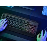 Trust GXT 836 Evocx, gaming toetsenbord Zwart, US lay-out, Membraan, RGB