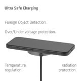 Club 3D CAC-3027 Qi2 25W draadloze oplader Zwart, Qi-gecertificeerd, MagSafe-compatibel, magnetisch pad