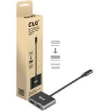 Club 3D USB-C (DP Alt-Mode) naar DisplayPort + HDMI hub Zwart