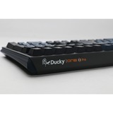 Ducky One 3 Pro RGB mechanisch gaming toetsenbord Zwart, US lay-out (QWERTY), Cherry MX2A Speed Silver, 100%, RGB led, Double-shot PBT, QUACK Mechanics, hot swap