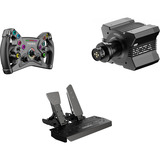 MOZA KS stuurwiel + R9 V3 stuurbasis + SR-P pedal set (Throttle + Brake) Bundel Zwart, Basis, stuur en pedalen