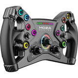 MOZA KS stuurwiel + R9 V3 stuurbasis + SR-P pedal set (Throttle + Brake) Bundel Zwart, Basis, stuur en pedalen