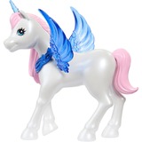 Mattel Barbie Eenhoornpop met blauw haar, roze jurk en alicorn 65e verjaardag