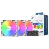 Montech GF120 ARGB PWM 3 in 1 Pack case fans Wit, 3 stuks, 120 x 120 x 25 mm
