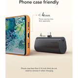 VEGER PlugOn (W0556/V0556) 5000mAh powerbank Zwart, PD 22,5W, QC 3.0, 3A, USB-C