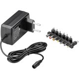 goobay Universele voeding 9V - 24V, Max. 24 W oplader Zwart, Incl. 7 stekkeradapters