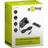 goobay Universele voeding 9V - 24V, Max. 24 W oplader Zwart, Incl. 7 stekkeradapters